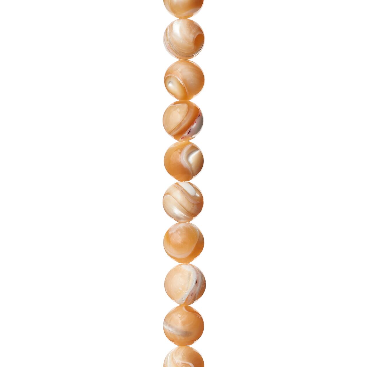 12 Pack: Natural Mother of Pearl Round Beads, 8mm Bead Landing™